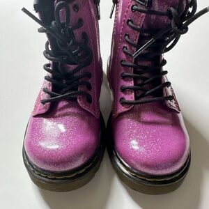 Shimmering Purple Dr Marten Lace-Up Boots